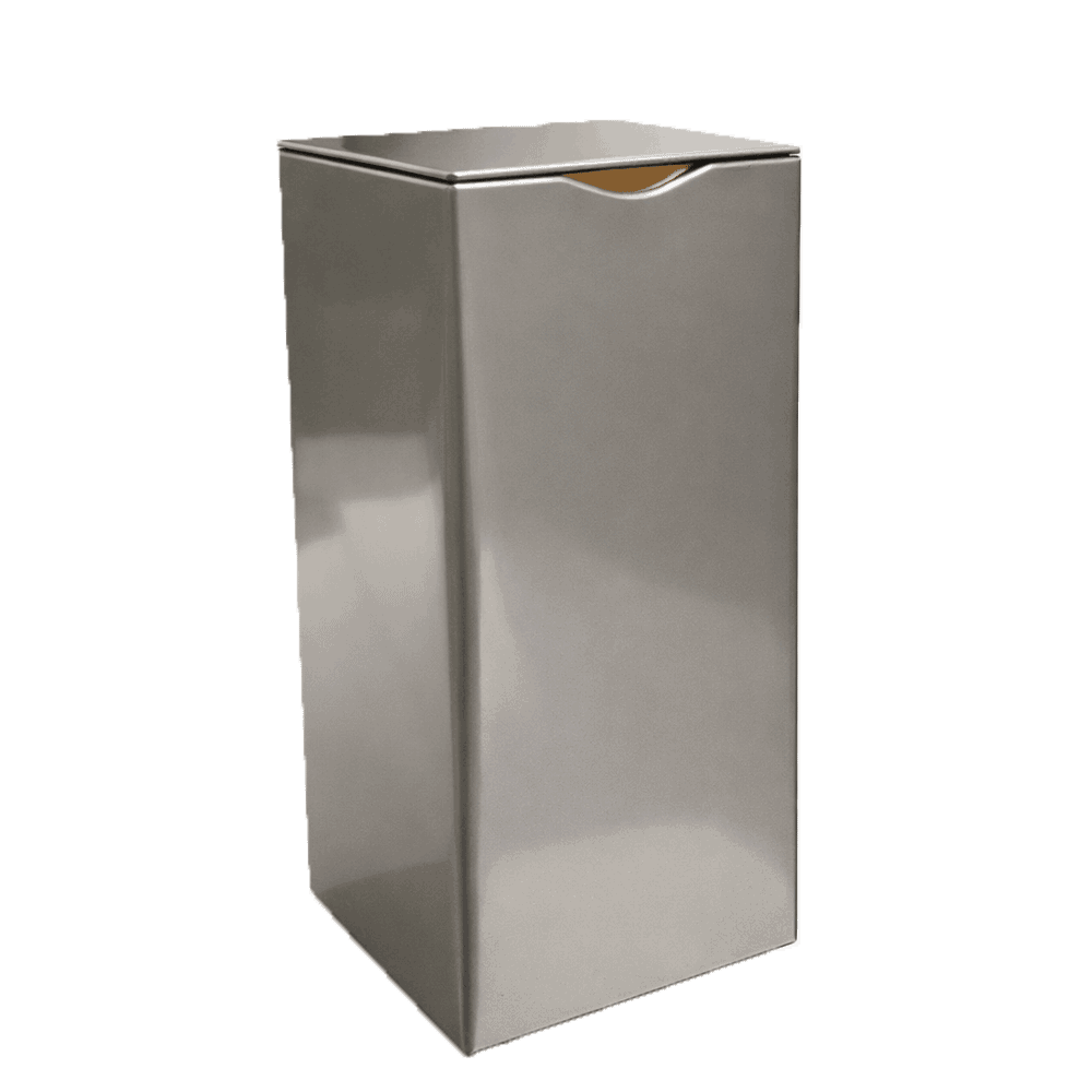 קופסת פח מלבנית עומדת פרימיום – 7.8x7.8x14.3 ס"מ