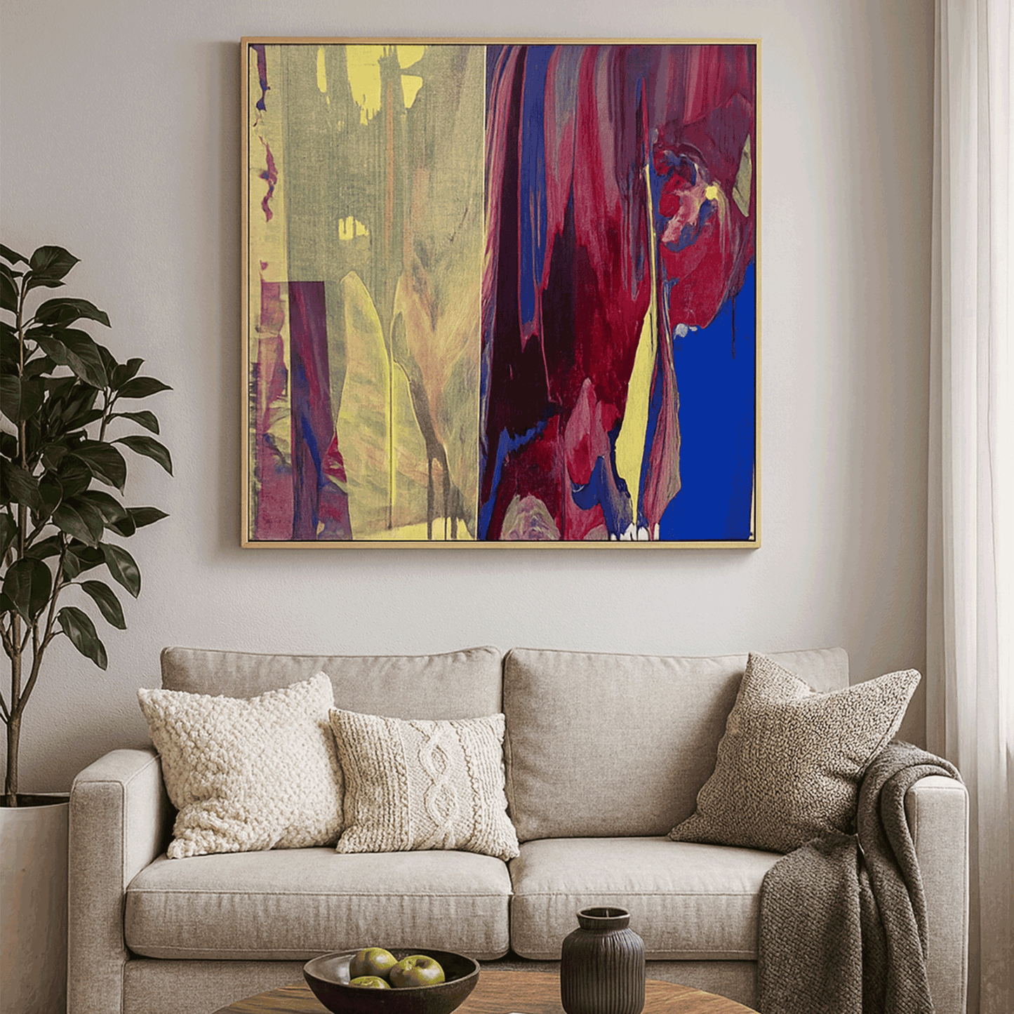 ציור מקורי - צעיף ארגמן