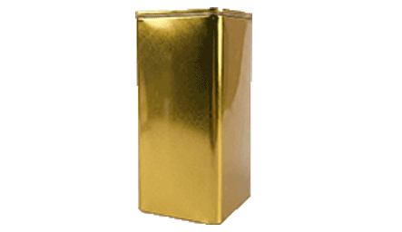 קופסת פח מלבנית עומדת פרימיום – 7.8x7.8x14.3 ס"מ