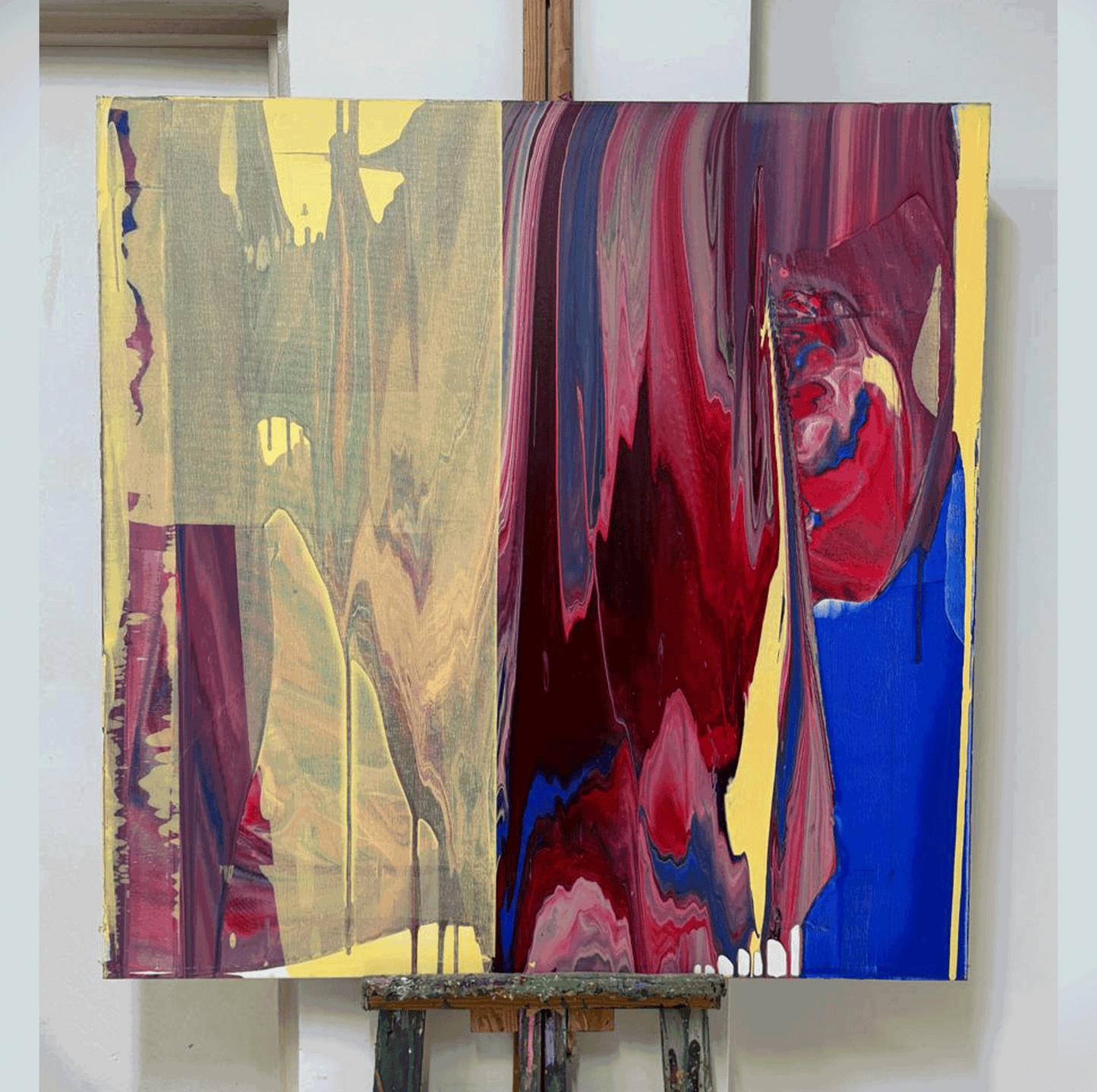 ציור מקורי - צעיף ארגמן